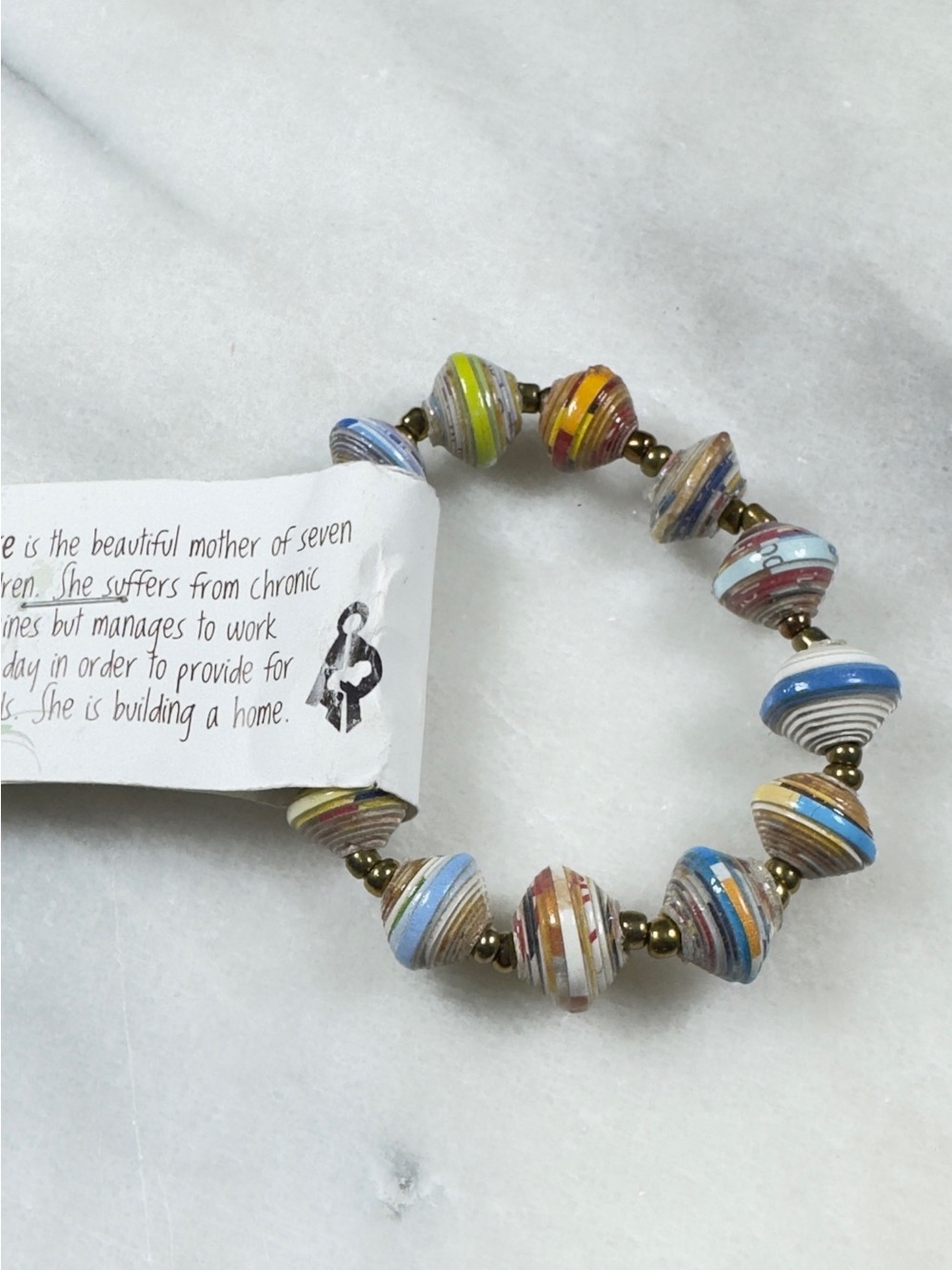 Handmade Haitian Paper Bead Bracelet – Support Artisan Empowerment